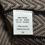 Luna Womens Brown Pleated Pull On Midi A-Line Sweater Skirt Plus Size 2X Photo 8