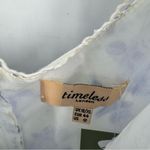 TIMELESS LONDON Elode Blue and White Midi Dress Size 12 Photo 5