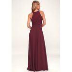 Lulus Lulu’s picture perfect burgundy lace maxi dress Photo 4