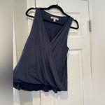 Abercrombie & Fitch Size S Navy Blue Soft Slub Knit Wrap Front Tank Top Photo 4