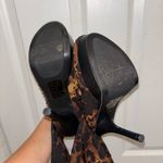 VTG Y2K Leopard Bakers Platform Boots Thigh High Stiletto Bejeweled Pleaser Brown Size 6.5 Photo 7