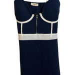 Sarah La NWT  Navy Blue Nautical Sailor Open Back Dress Photo 0