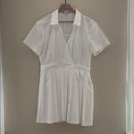 EN SAISON Noemi Romper Pleated Skirt Collared Preppy Coastal in White Size M Size M Photo 5