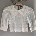 ZARA White Broderie Anglaise Blouse Photo 5