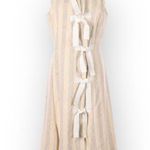 Altuzarra Luxe: new 𖦹 Blanche Pom Pom Grosgrain Tie Dress 𖦹 Parchment Stripe Photo 7