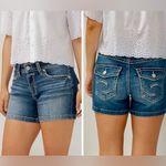 Silver Jeans  Suki Flap Short Denim Blue Jean Shorts Photo 1
