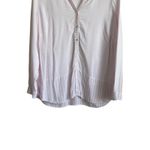 J Jill Women Tunic Top L Pink Striped Button Up Rayon Coastal‎ Preppy Beachy Size L Photo 10