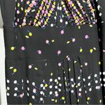 Free People $128  BLACK PRINTED LONG SLEEVE CORYN MINI DRESS Sz 4  :W07: Photo 11