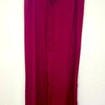 🆕 Ambiance Apparel Burgundy Tie Front Pants Size L Photo 0