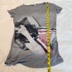H & B Gray T Shirt Woman Graphic Small red white and blue Thin material Photo 5