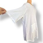 Vintage Anthony Richards White Sheer Cotton Tunic Top Short Sleeve Crewneck 2X Photo 4