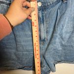 American Eagle Denim Mom Shorts Women's Acid Wash High Rise Pleated Front 18 Blue Photo 7