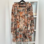 Bebe Watercolor Ombre Tie Dye Boho Ruffle Drop Waist Dress Size XL NWOT Photo 1