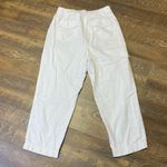 Talbots SuperSoft Cargo Pants Women Size 10 White Cotton Linen Blend Casual Photo 9
