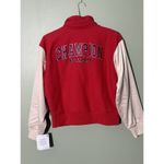 Champion Letterman Patch Jacket Joggers 2-Piece Set Rose Track Size Large Red Photo 10