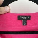 Talbots Pink Embroidered Tunic Top Cotton Shirt Size 2X Plus Barbie Pink Photo 6