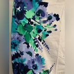 NY&Company Blue Green & White Floral Pencil Straight Skirt 7th Avenue Suiting 2 Photo 1