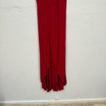 Bordeaux  Red Half Sleeve Bodycon Midi Dress Women’s M Stretch Casual Summer Photo 4