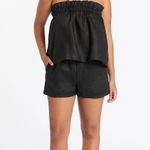 SIR. The Label Top 100% Linen Black Size 8 Photo 1