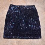 Molly Bracken  Women's Black Shimmery Sequined Mini Skirt Photo 0