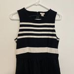 J.Crew  Factory Striped Daybreak Dress Black White Sleeveless Mini Fit & Flare Photo 4