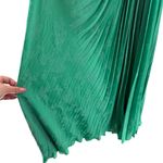 Banana Republic  Size M Radiant One Shoulder Dress Kelly Green Accordion‎ Pleat Photo 4