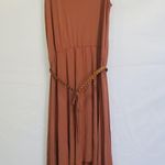 Design History Tan Dress With Braided Accessory Belt Photo 1