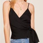 Reformation  IIona Wrap Top In Black Photo 0