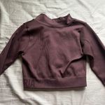 Brown Long Sleeve Cropped Shirt Size L Photo 2