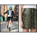 ALLSAINTS ππ Lena Oba Leather Skirt ~ Snake Green Photo 2