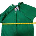 Tommy Hilfiger Vintage Corduroy Button Up Shirt Kelly Green Size 4 Long Sleeves Photo 5