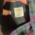 Pendleton Plaid Green and Red Women’s Shirt; Large Long Photo 6