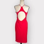 Lulus  Get the Party Going Cocktail Bodycon Midi Dress Red Women's Size Large NWT Photo 4
