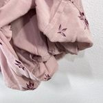 Free People Stealing Kiss Mauve Floral Romper Ruffle Flutter Sleeve Tie Front M Photo 7