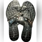 White House | Black Market  black crocodile sandals with studs Photo 0
