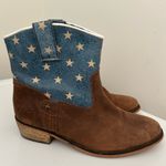 Sterling River American Flag Boots Brown Red Blue Size 8 Photo 3