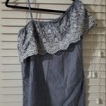Fourteenth Place  / S / Chambray One Shoulder Ruffl Photo 0