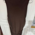 Boohoo  Brown Cinched Dress Photo 2