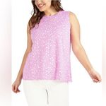 Jones New York Womens Plus Floral Print Crewneck Pullover Top Photo 0