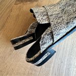 Freda Salvador Womens Keen Almond ToeSnakeskin Mules, Size 8, EUC White Photo 6