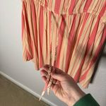 Torrid  Pink Yellow Striped Babydoll Stretch Tunic Top Dress Size 2X Lace Up Photo 1