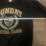 Sundry Show Me Your Mumu ‘Sunday Social Club’ Black Oversize Sweatshirt, Size Medium Photo 3