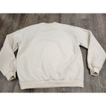 Adika Ivory Cream MISTAKES Embroidered Crewneck Sweatshirt Oversized XS Photo 5