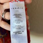 Sandro red silk cowboy boot western style long sleeve dress Size 4 Photo 8