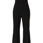 Black Halo Genesis Black Silver Wide Leg Halter Cocktail Jumpsuit Size 2 Photo 4