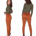 House Of CB Sazan Faux Suede Tan Pants Size XS Photo 1