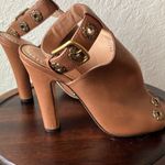 Coach : Brown Eddison G2503- adjustable ankle strap- Mule Heels- 5.5 Photo 6