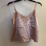 Forever 21 Womens Tank Top Camisole S Small Beige Brown Silky Lace V Neck Trim Photo 0