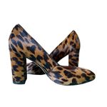 J. McLaughlin  Sz 8 Mila Dyed Cow Hair Leopard Print High Heels Photo 3