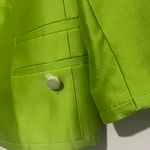 Talbots NEW NWT  Bright Green Silk Blazer Jacket Photo 7